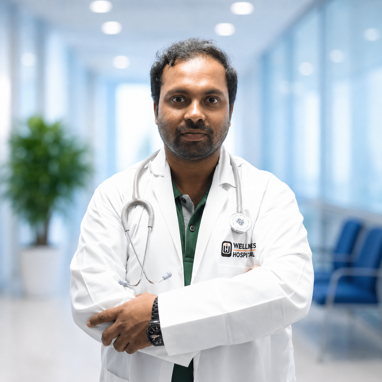 Portrait of Dr Siddabattula Harsha Vardhan, General Surgery specialist at Wellness Hospitals